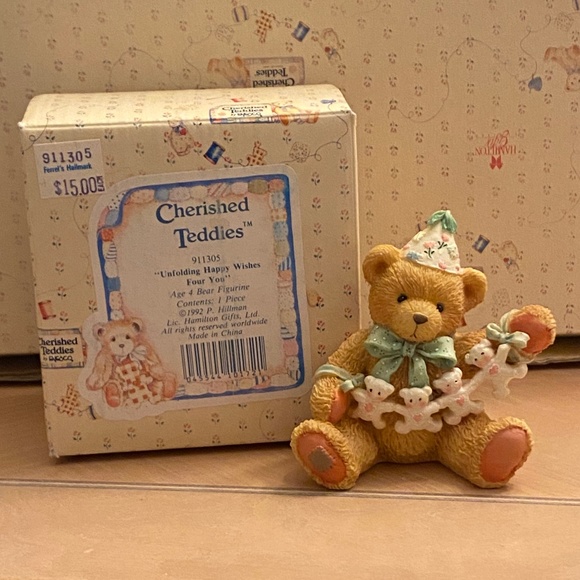 Cherished Teddies Other - Cherished Teddies –"Unfolding Happy Wishes Four You"